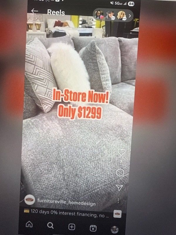 Grey Sectional Mint Condition