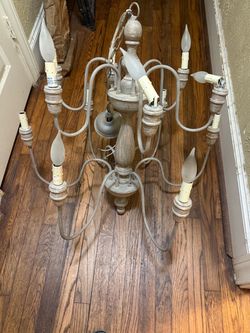 Light White Farmhouse Chandelier for Bedroom Study Dining Room