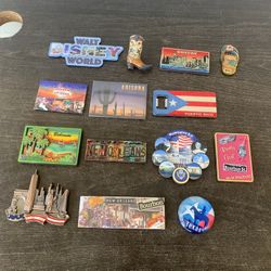 14 fridge magnets different cities