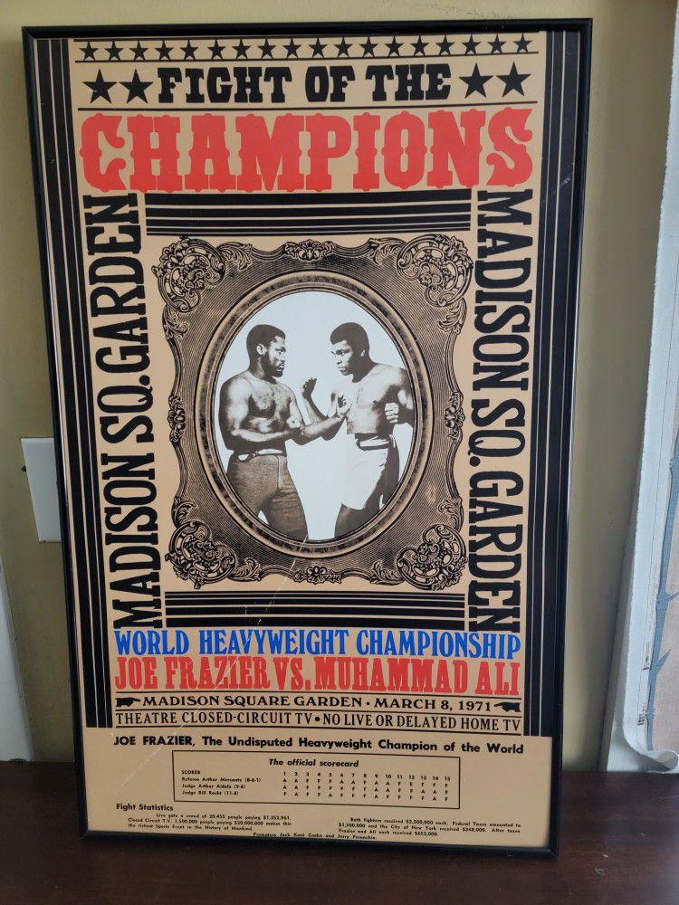 Muhammad Ali VS Joe Frazier Framed Poster 28x18 