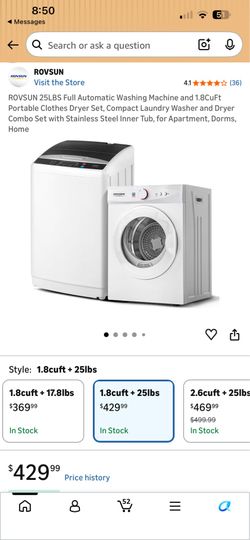 portable washer and dryer- unopened-unused