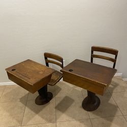 Vintage Antique School Desks