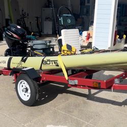 Bote Rover 14’ Micro Skiff Camo - Loaded And Comes With 6HP Hidea 4stroke With Optional Upgrade To New 9.9HP 4stroke