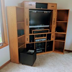 Custom Made Corner Entertainment Center