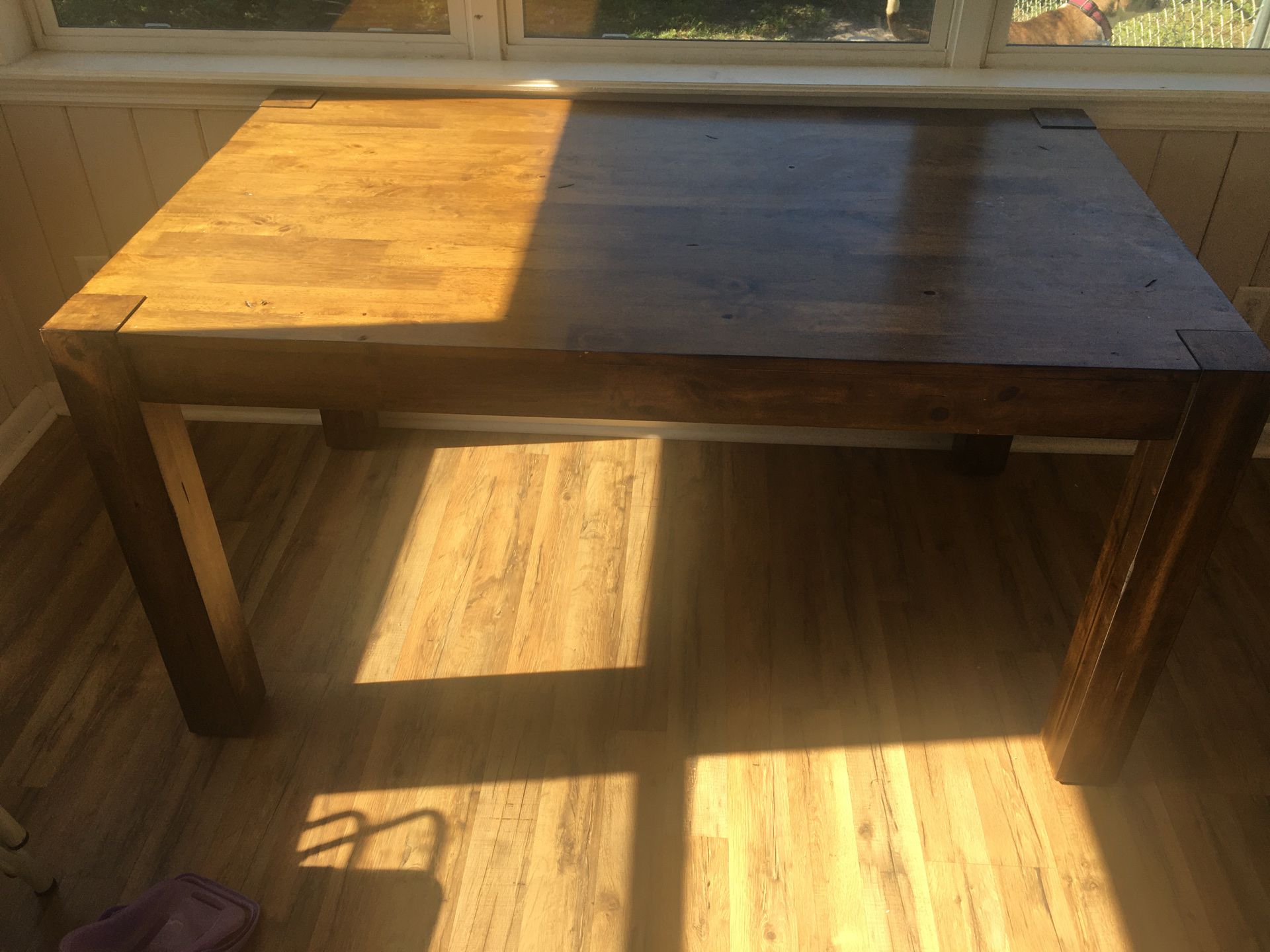 5ft wood kitchen table farmhouse