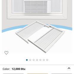 Air Jade Window Air Conditioner Side Panels with Frame, Window AC Side Panel Set for 12,000 Btu Units, Room Air Conditioner Accordion Filler Curtain R