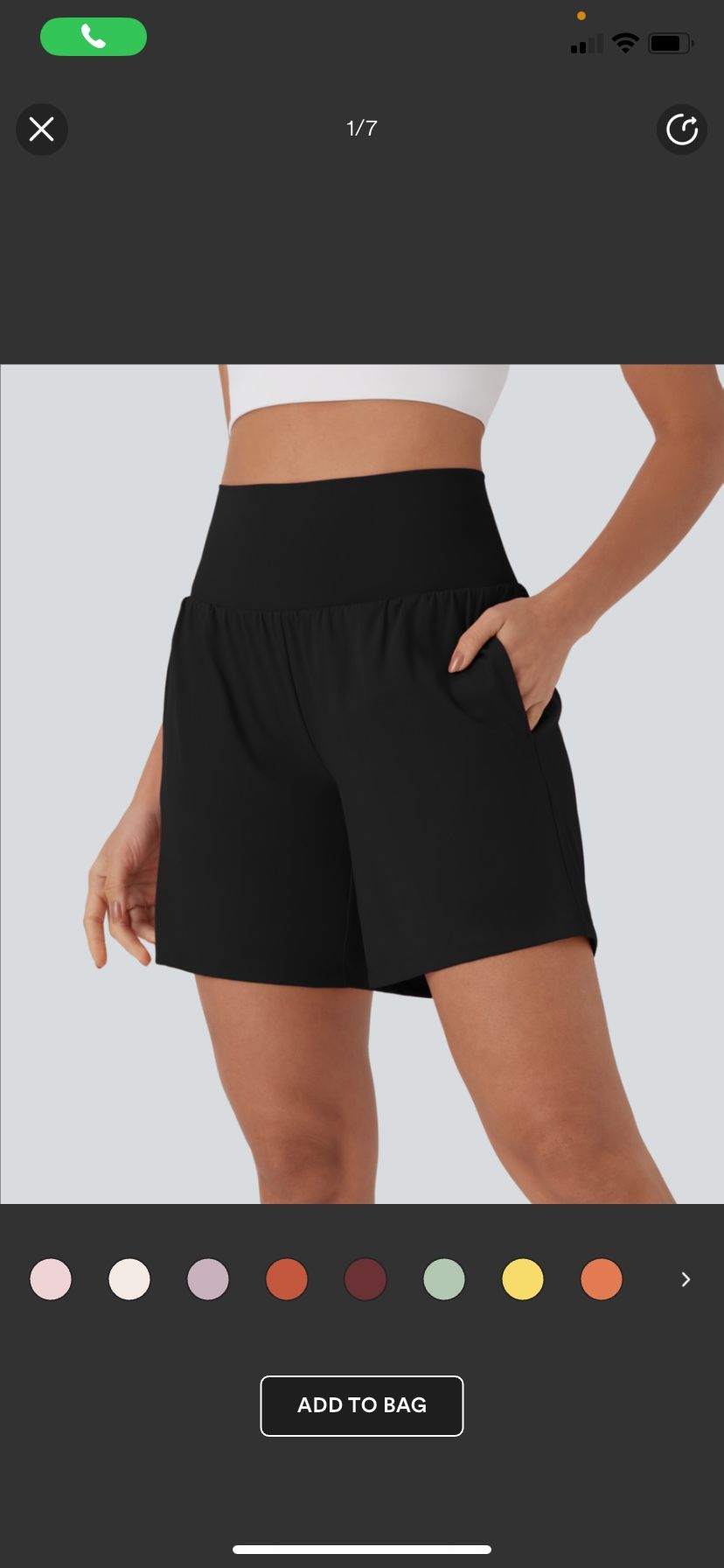 Softlyzeroâ„¢ Airy Super High Waisted 2-in-1 Cool Touch Yoga Shorts 7" with Pockets