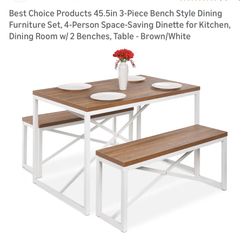 Dining Table Bench Set 