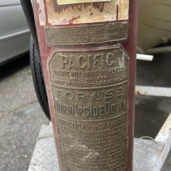 Antique Fire Extinguisher Pacific Mill & Mine Supply