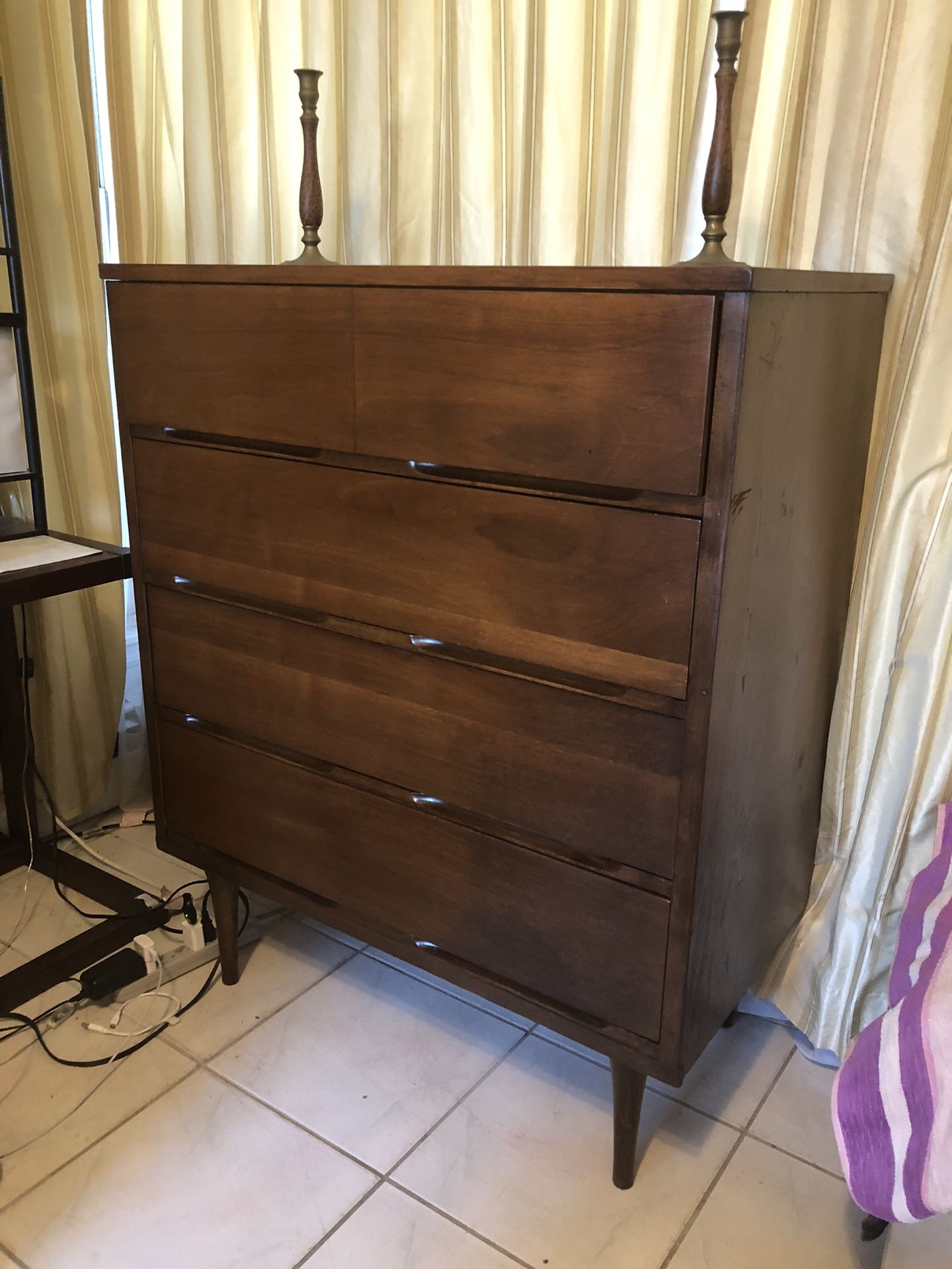 Real Wood Mid Century Dresser 