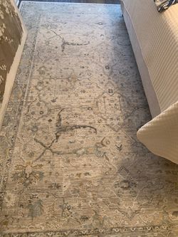 Traditional Floral Area Rug Beige and Gray