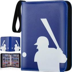 Card Binder with Sleeves, 9 Pocket Baseball Card Binder, Sports Card Binder Collectible Trading Card Albums Fits 900 Cards with 50 Removable Sleeves