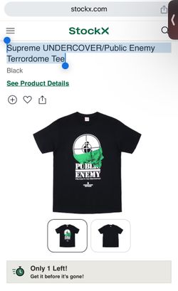 Supreme UNDERCOVER/Public Enemy Terrordome Tee
