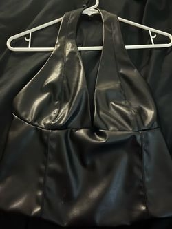 Black leather top