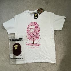 White Sakura Bape Tee