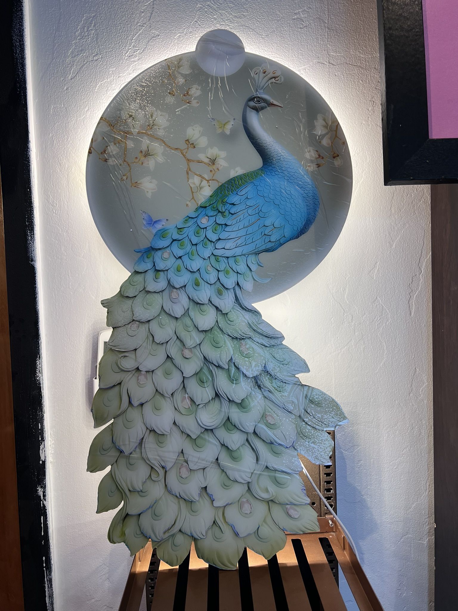 Homary Lighted Peacock Wall Decor $50