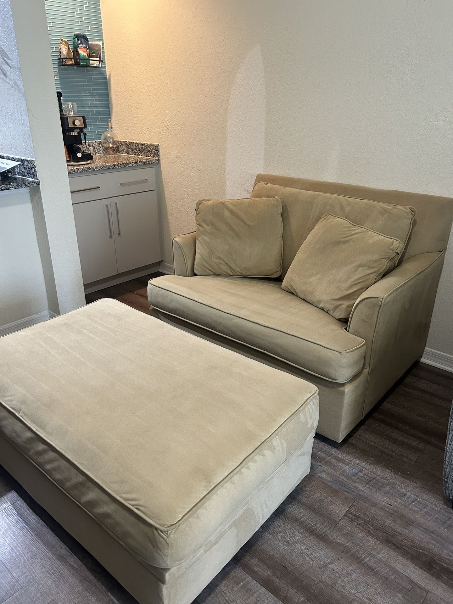 Couch with Ottoman + Storage