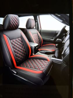 Tomatoman black/red quilted car seat covers