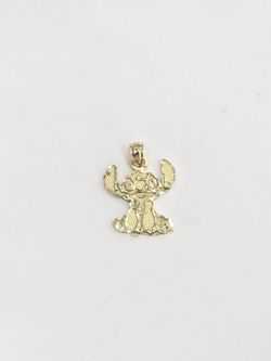 10kt Real Gold Stitch Pendant
