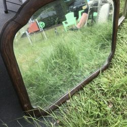 Antique Wood Mirror