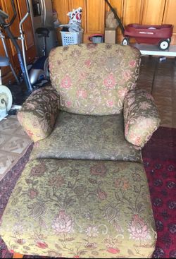 Chair and ottoman bench