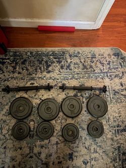 Two 20lb adjustable dumbbells