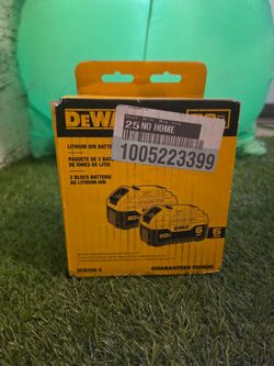 DEWALT Battery Pack: 20V MAX*, 6 Ah, 2 Batteries Included, 20V DC, 2 PK