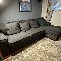 Ashley Furniture Navy Couch With Chair And Half