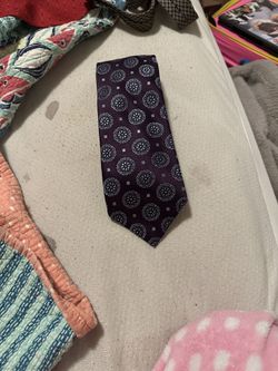 Nordstrom Purple Print Silk Tie