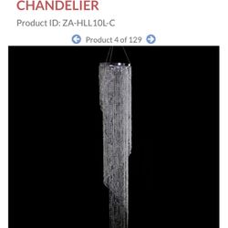 Chandelier Super Large 6ft. Spiral Crystal