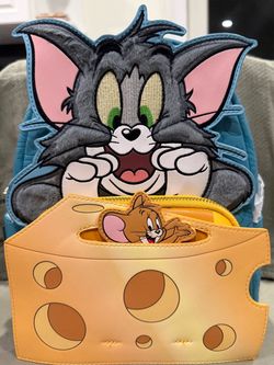 Tom and Jerry Loungefly Cheese Trap Mini Backpack 🐱🐭 NWT