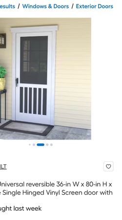 Brand new screen door