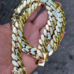 🌟 Chain Necklace 20mm Miami Cuban Link Yellow Gold Plated Handmade 5x Plated Premium Quality 🔥