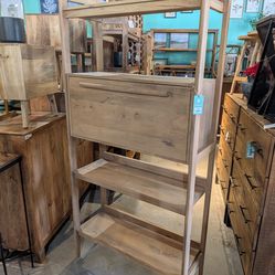 Handcrafted bar cabinet in natural