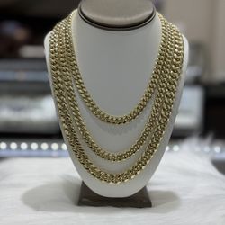 10KT Yellow Gold Miami Cuban Necklace