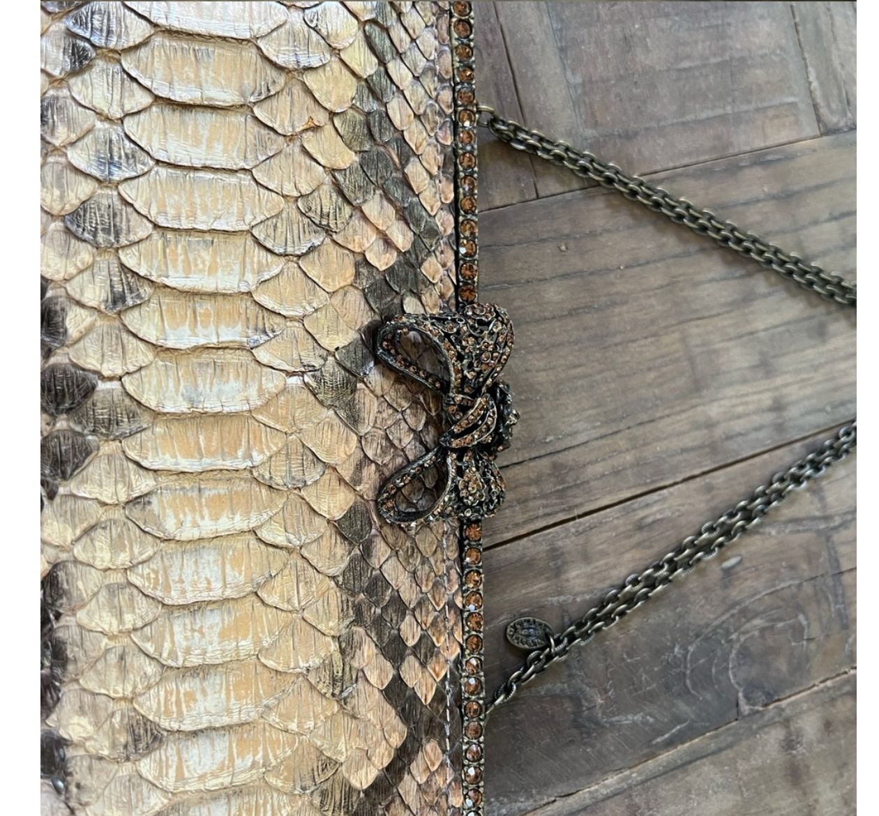 Clara Kasavina Snakeskin Clutch  