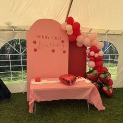 Berry First Birthday Backdrop 