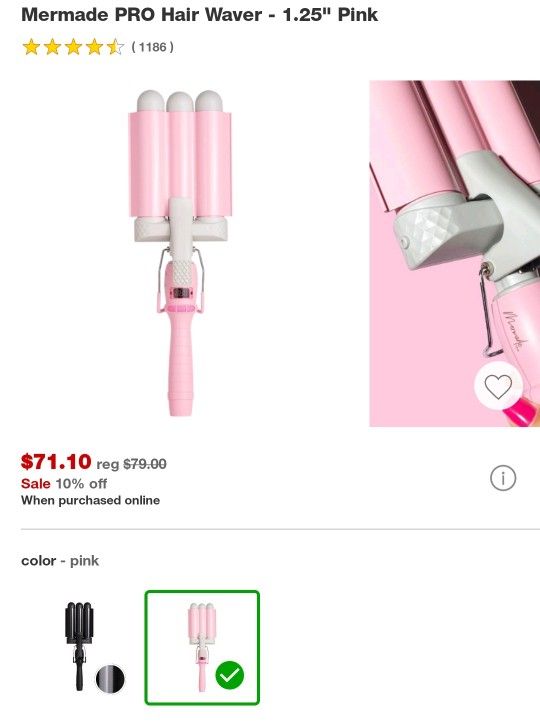 Mermade Pro Hair Waver Pink