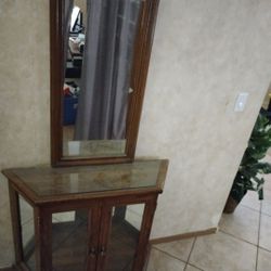 CURIO CABINET WITH MIRROR 