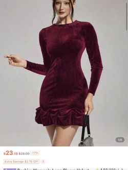 velvet women dress size m