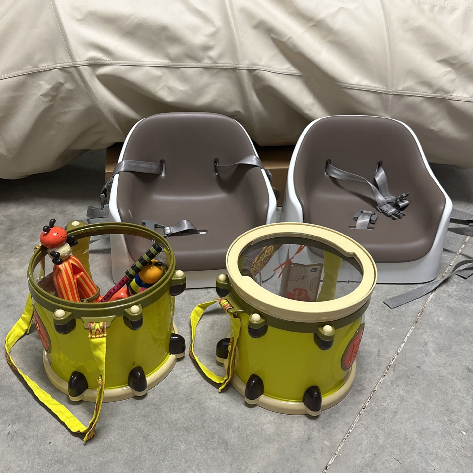 Baby Bumper Seats And Toys Lot