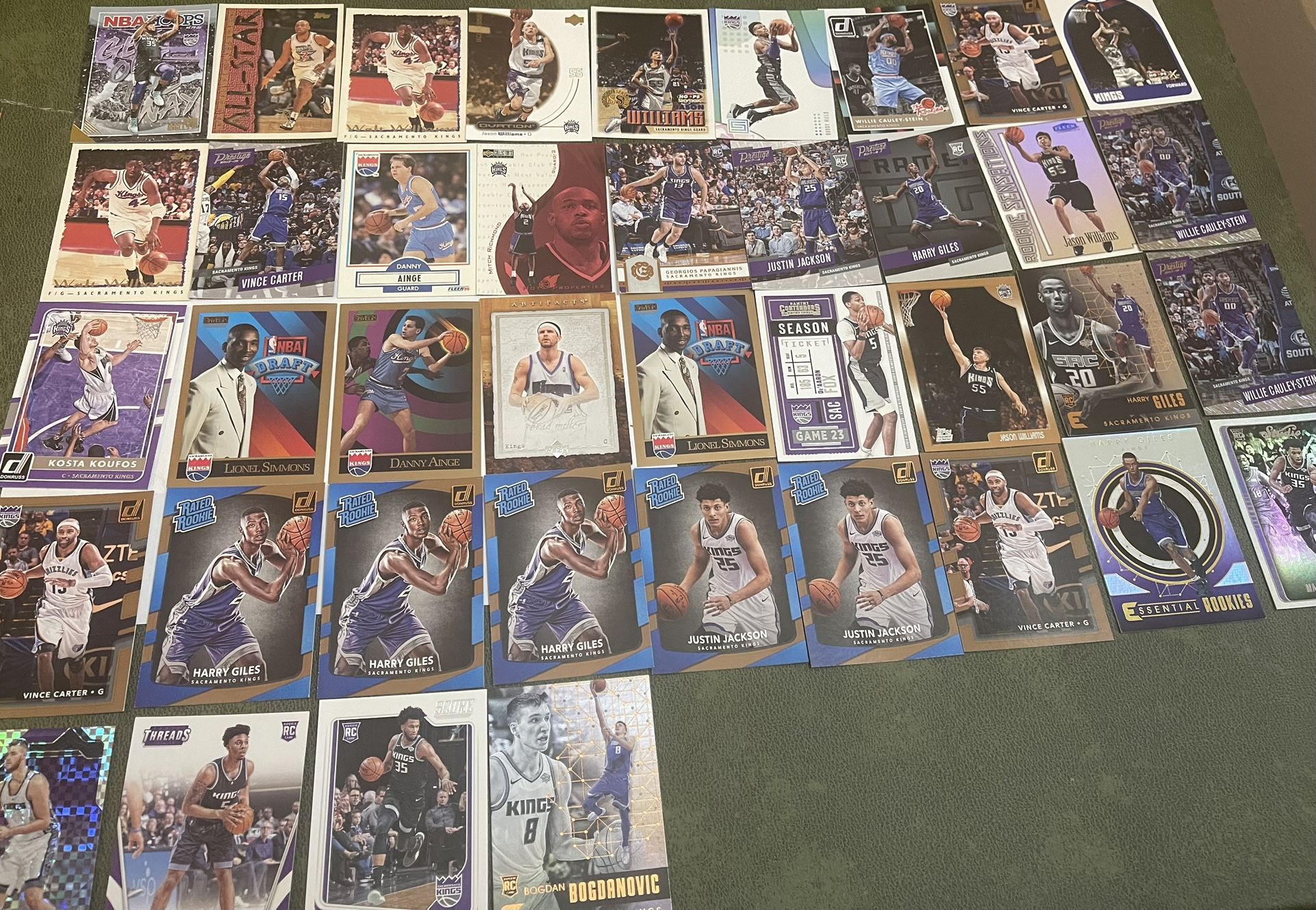 Lot of 40 NBA Sacramento Kings Stars-Rookies-Inserts Past & Present