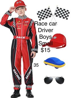 Race car Driver Suit Boys Small / Traje de Piloto de Carreras Niño