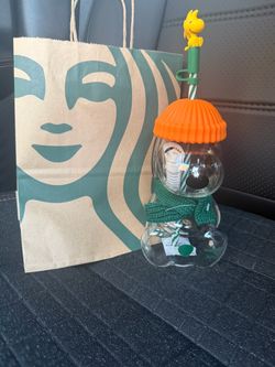 Snoopy starbucks glass