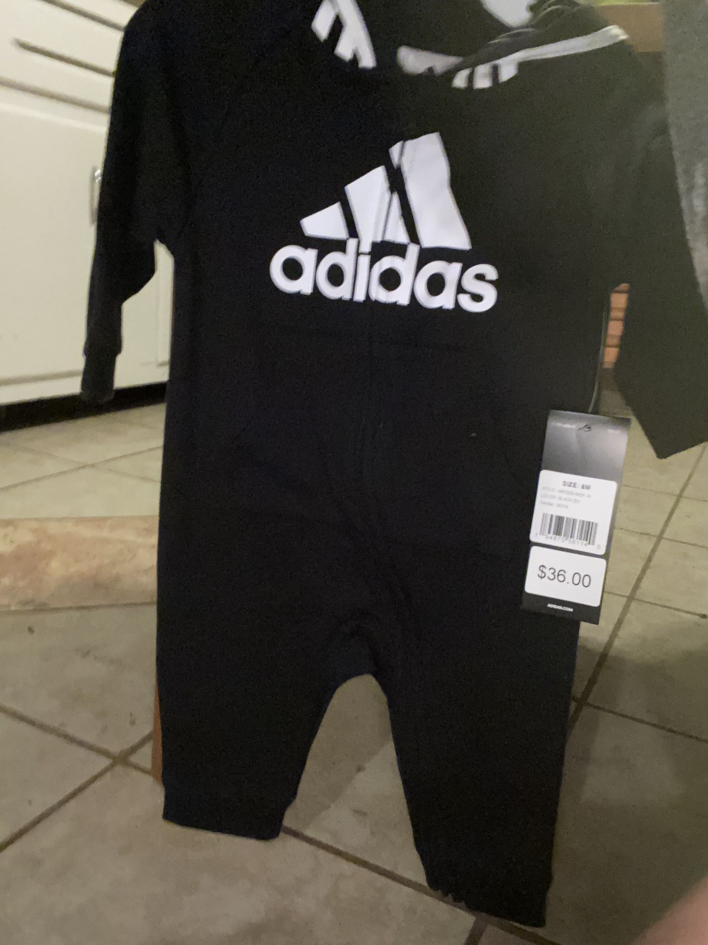 NEW Adidas Infant 6months  Jumpsuit W/ Hood