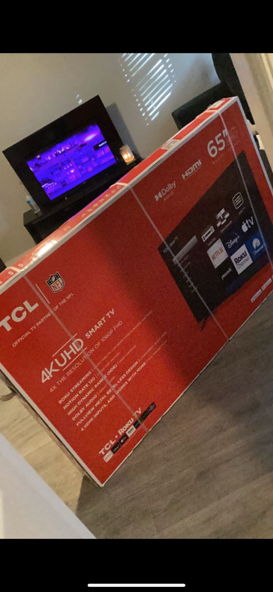 65” Roku Tv Brand New