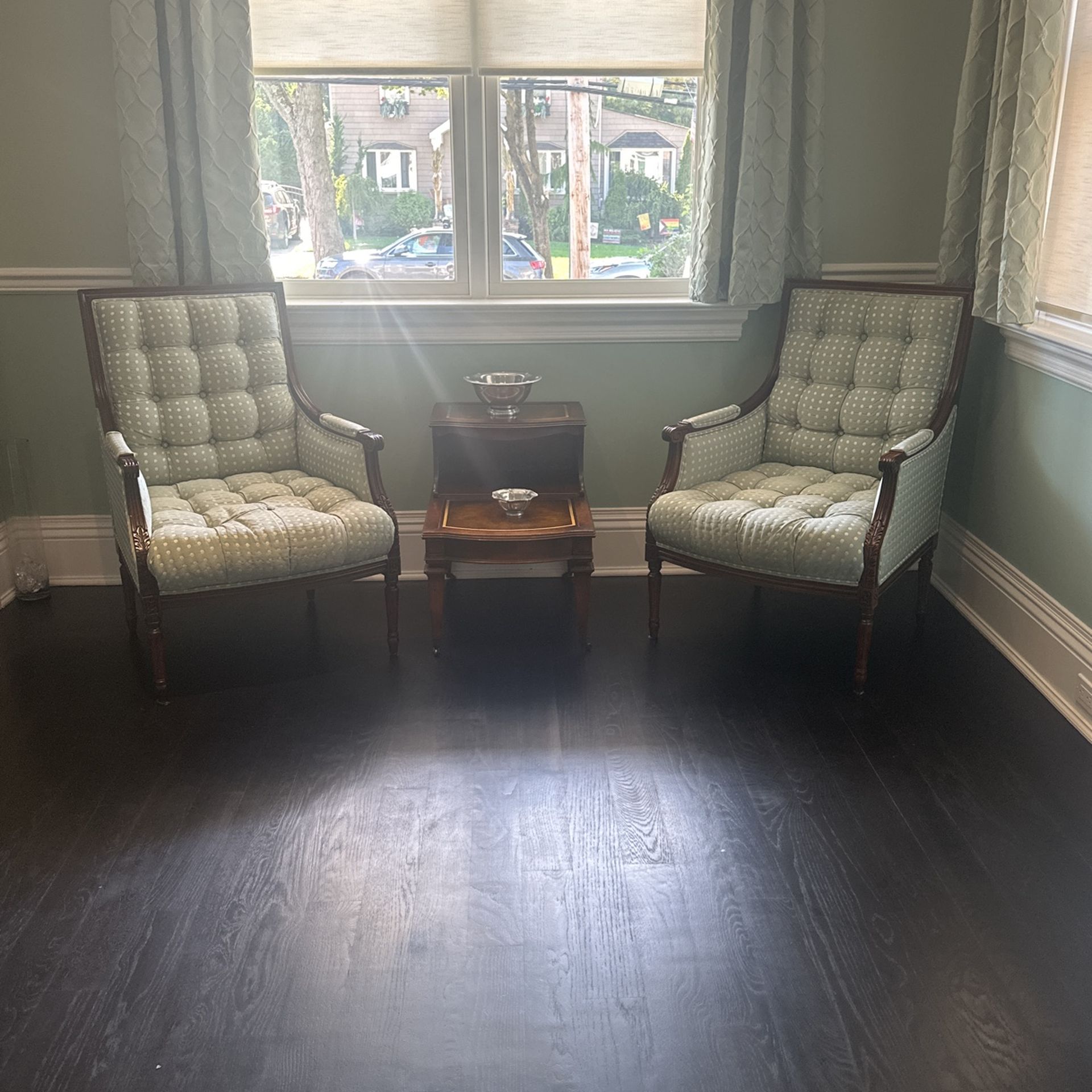 Elegant Chairs And End Table