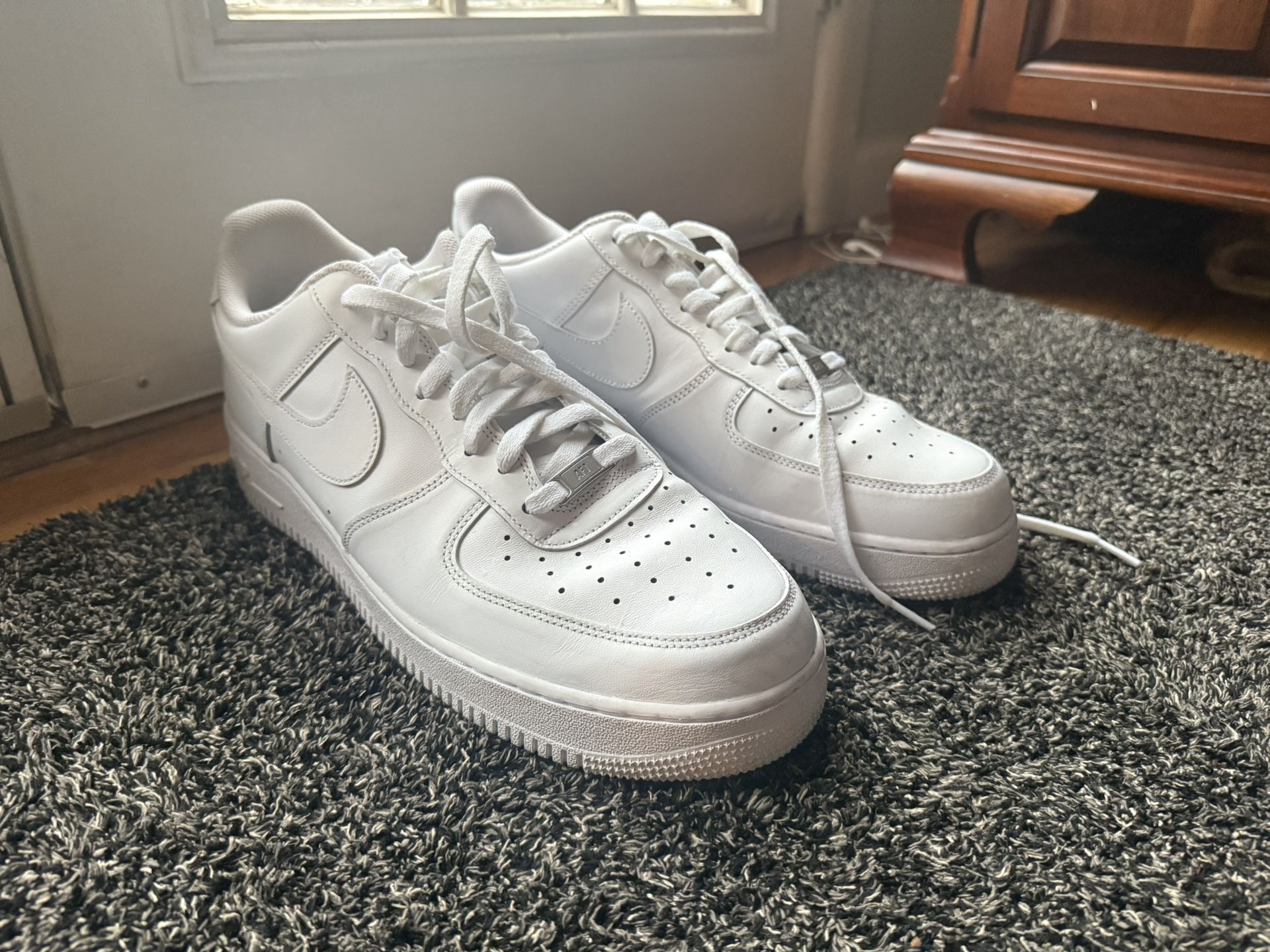 White Air Force 1s Size 14