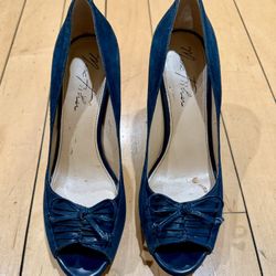 Marc Fisher Blue Heels Toe Pump Size 8