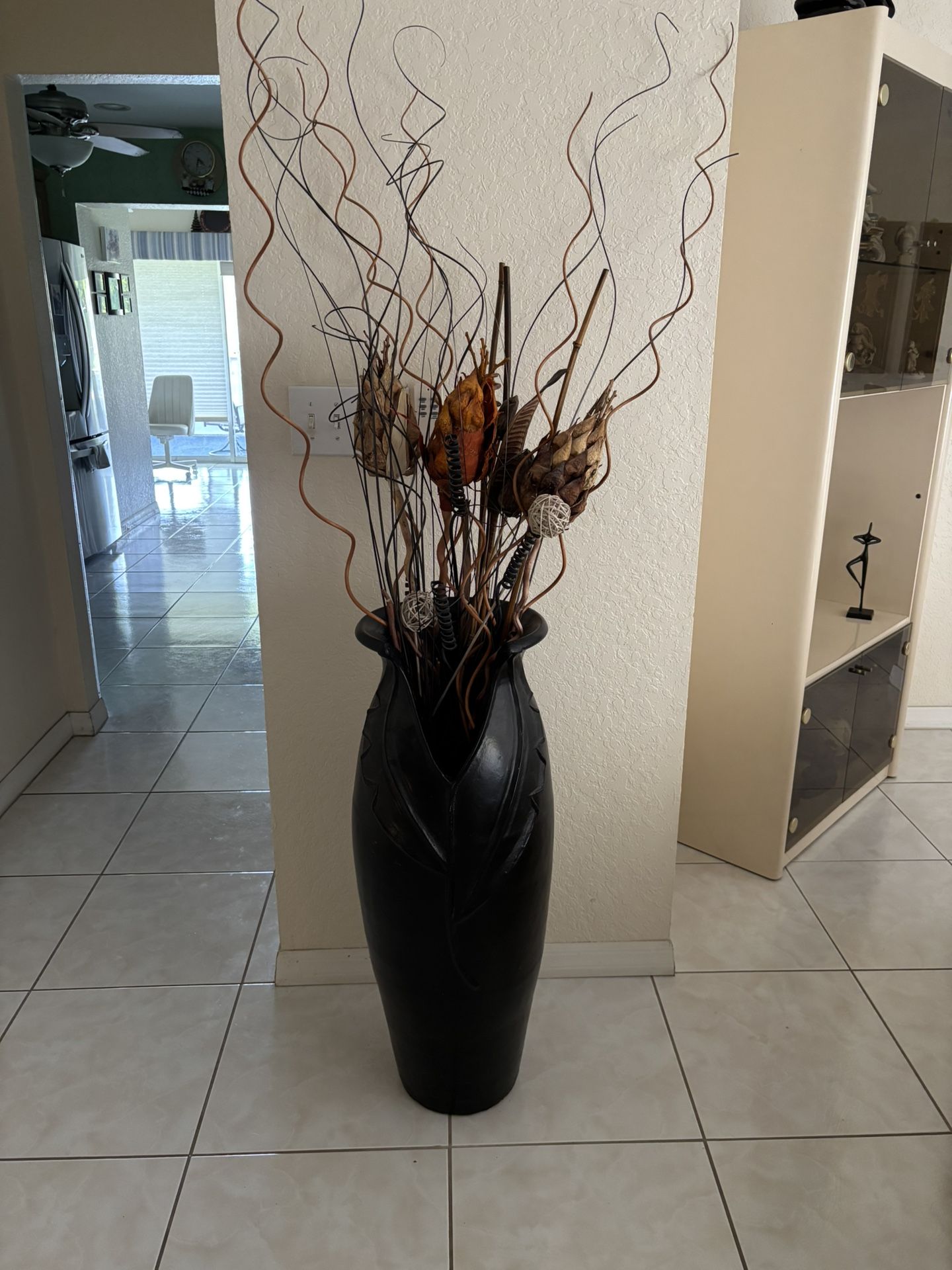 Large Black Vase